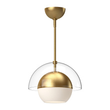 Alora Lighting PD568212BGOP - Lucy 12-in Brushed Gold/Opal Matte Glass 1 Light Pendant
