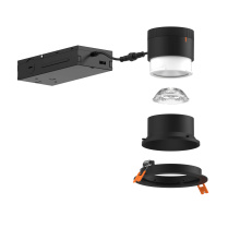 Dals RC03-CC-35-GMBGD-TWH - 3in Modular Downlight, 5CCT, 35 degree Beam Angle, Gimbal Reflector, Gold, White trim