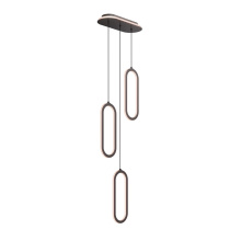 Dals FPDC3-CC-BK - 3 vertical oblong pendants with lit cluster 5CCT