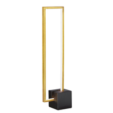 Dainolite FLN-LEDT25-AGB-MB - 22W LED Table Lamp, Aged Brass with Matte Black Concrete Base