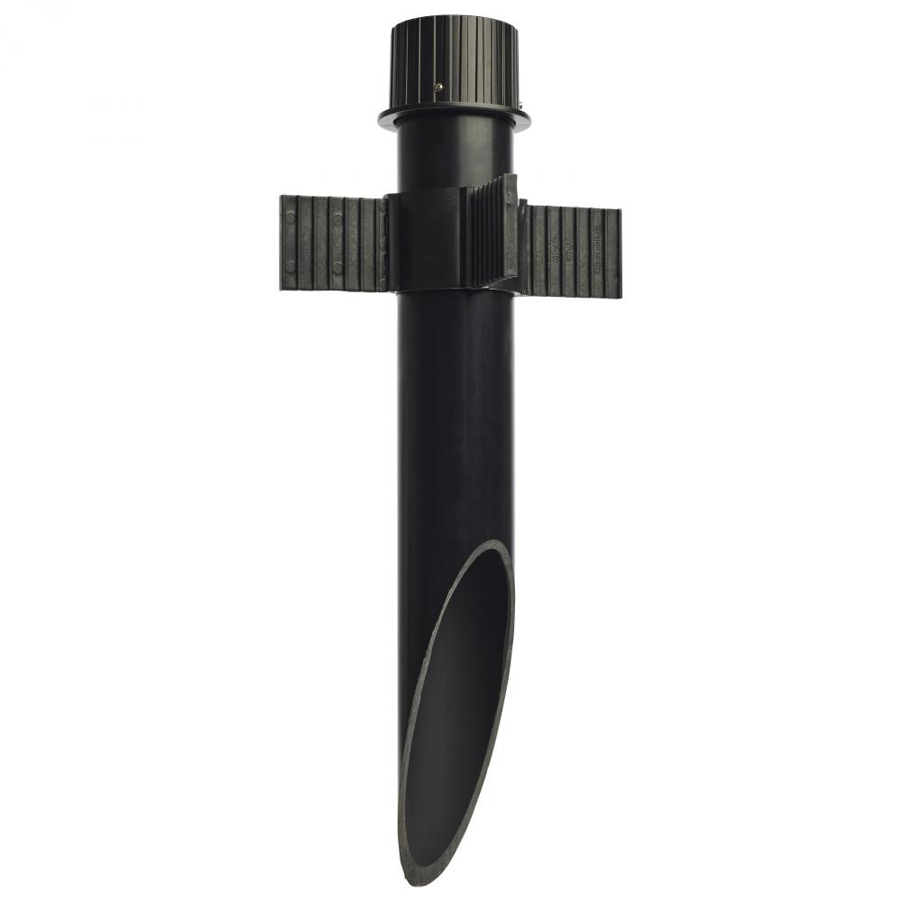 2 Inch Diameter Mounting Post; PVC; Matte Black