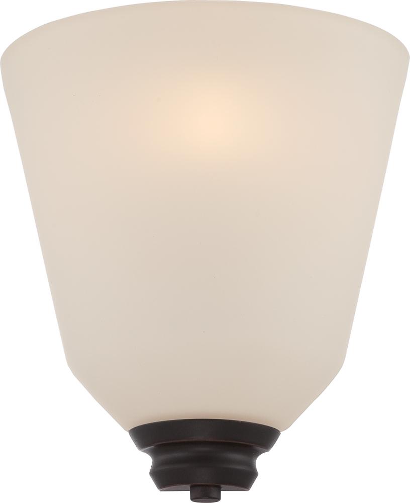 Calvin - 1 Light Wall Sconce with Satin White Glass - LED Omni Included