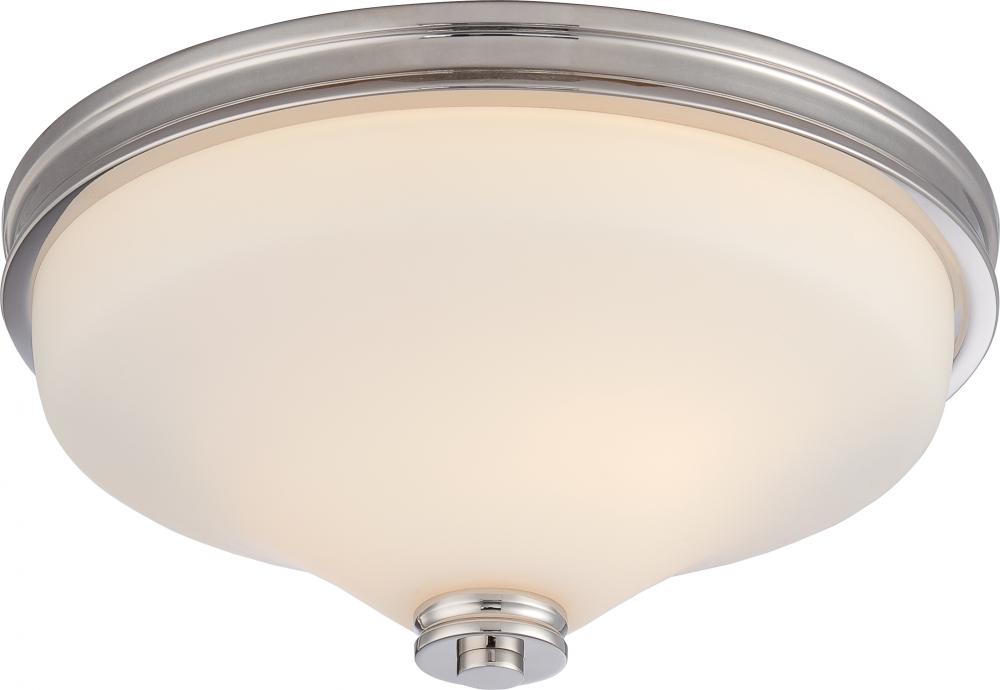 Cody - 2 Light Flush Fixture with Satin White Glass - LED Omni Included