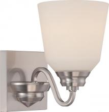 Nuvo 62/366 - Calvin - 1 Light Vanity Fixture with Satin White Glass - LED Omni Included