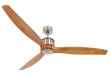 Beacon Lighting America 210506010 - Akmani 60" DC Fan Brushed Chrome w/Teak Wood Blades (Remote Included)