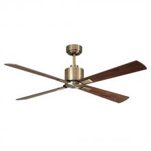 Beacon Lighting America 210522010 - Climate 52" DC Fan Antique Brass w/Walnut Blades (Remote Included)