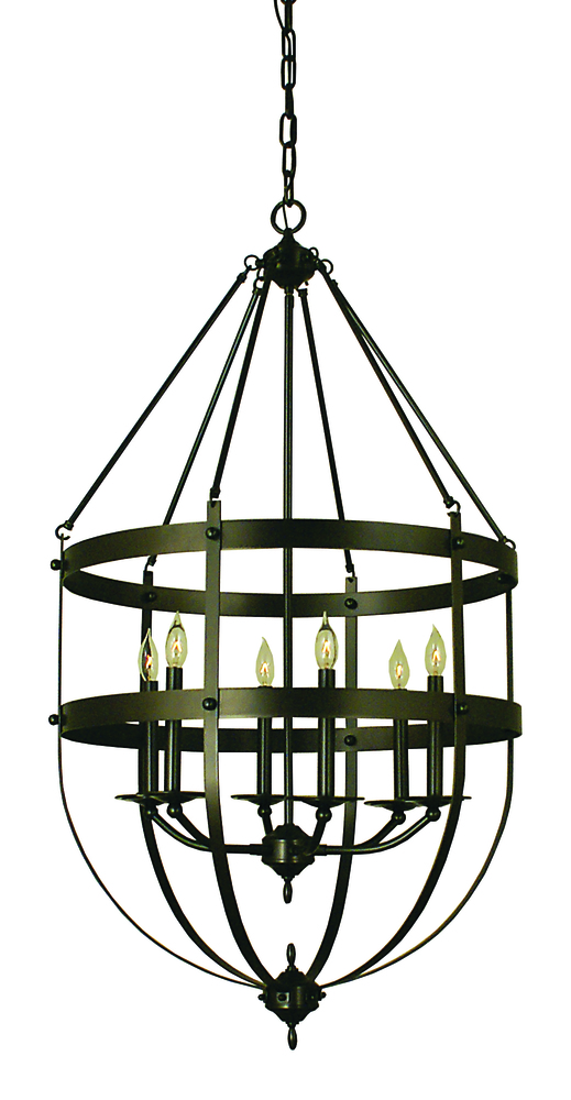 6-Light Brushed Nickel Hannover Foyer Chandelier