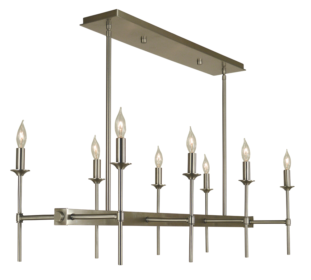 8-Light Brushed Nickel Chandler Island