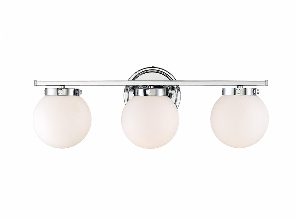 3-Light Bathroom Vanity Light in Chrome