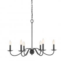 Savoy House Meridian M10042AI - 6-Light Chandelier in Aged Iron