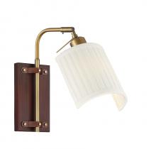 Savoy House Meridian M90068NB - 1-Light Adjustable Wall Sconce in Redwood with Natural Brass