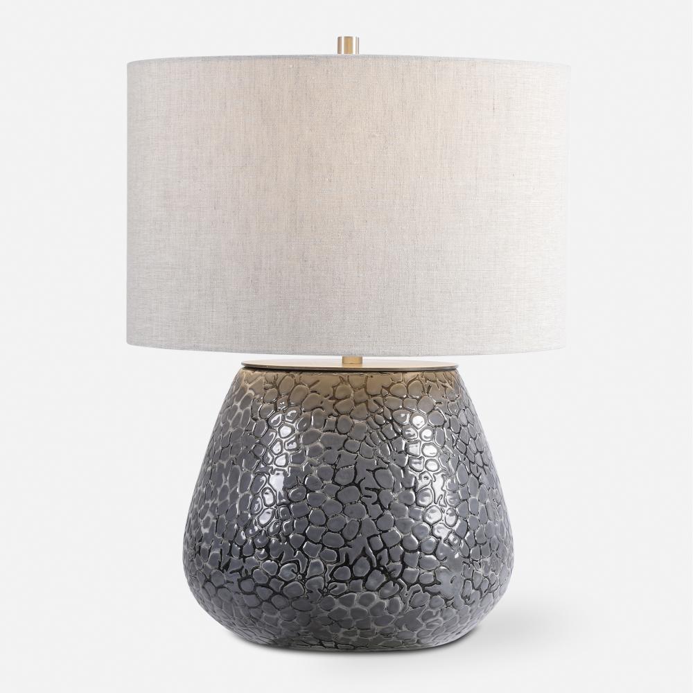 Uttermost Pebbles Metallic Gray Table Lamp