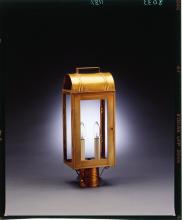 Northeast Lantern 8033-AB-LT2-CSG - Culvert Top Post Antique Brass 2 Candelabra Sockets Clear Seedy Glass