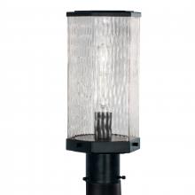 ELK Home 1177-MB-WAV - Polygon 12.75'' High 1-Light Outdoor Post Light - Matte Black