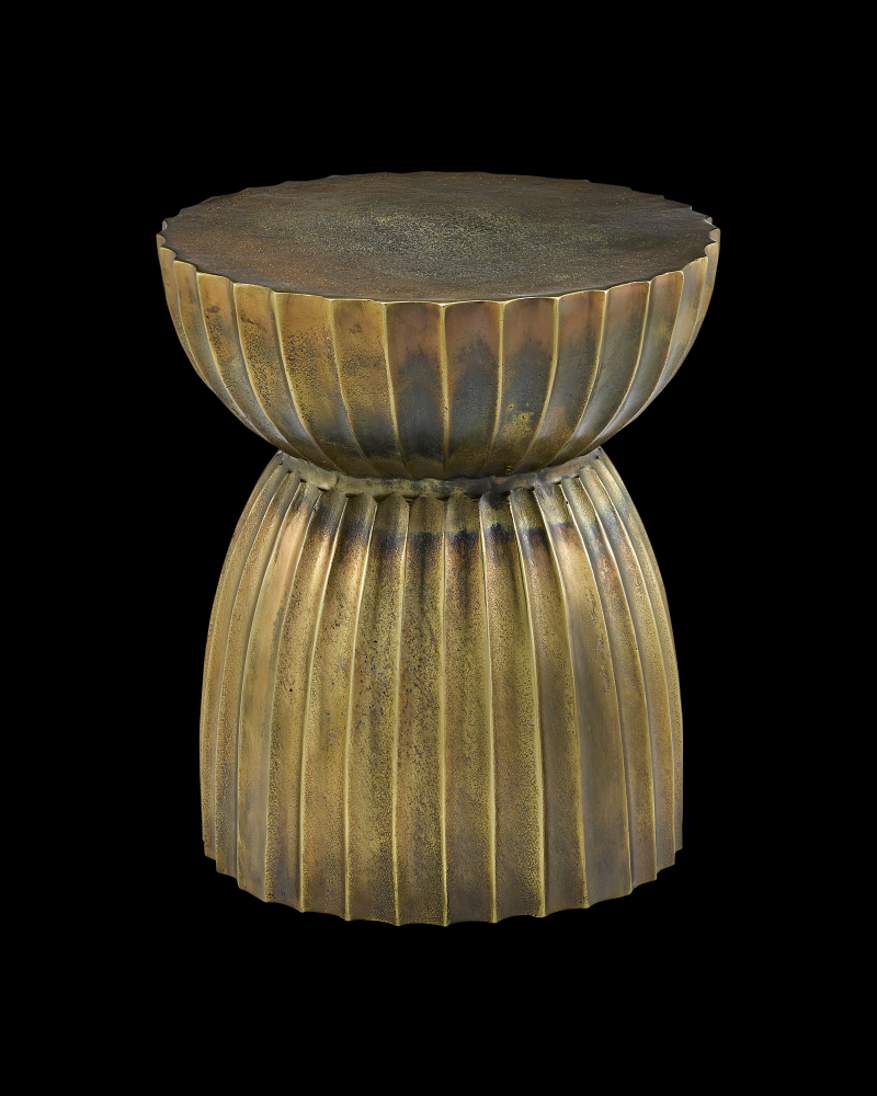 Rasi Antique Brass Accent Table