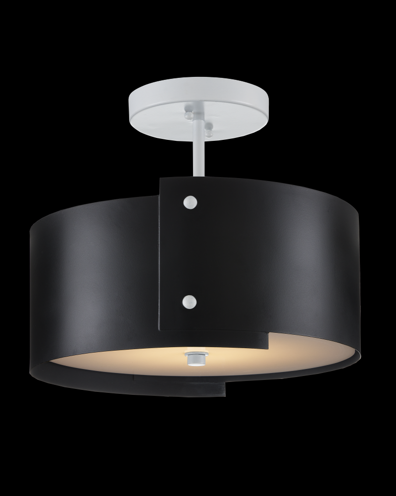 Ritsu Black Semi-Flush Mount