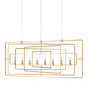 Currey 9542 - Metro Gold Rectangular Chandelier