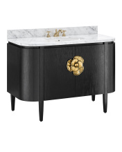 Currey 3800-0001 - Briallen 48" Black Vanity with Oval Undermount Sink