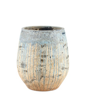 Currey 2200-0005 - Sicilia Medium Antique Blue Drip Planter