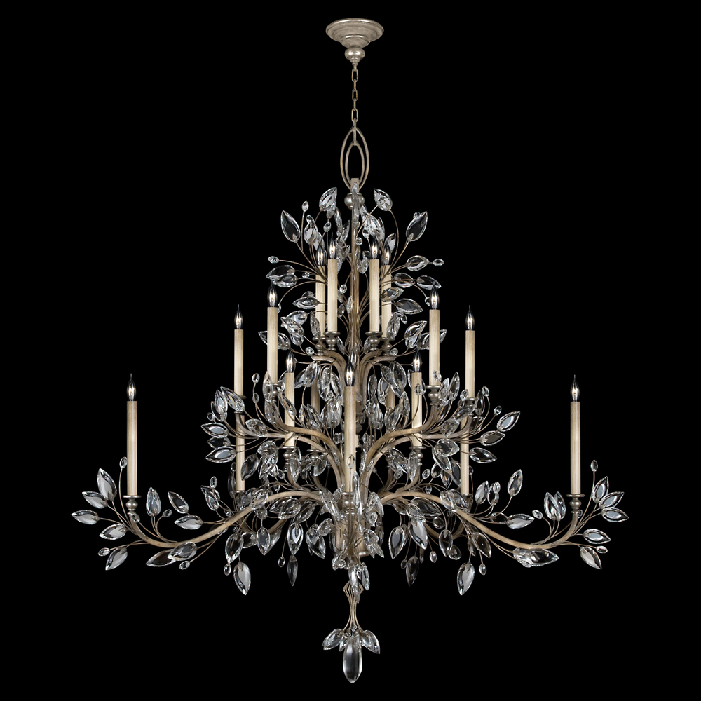 Crystal Laurel 75"W Round Chandelier