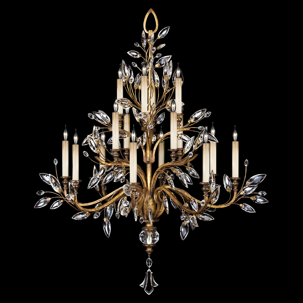 Crystal Laurel 45"W Round Chandelier