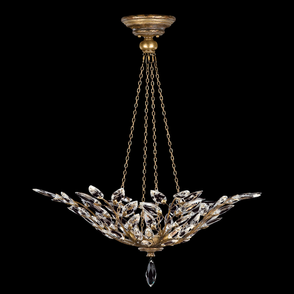 Crystal Laurel 35"W Round Pendant